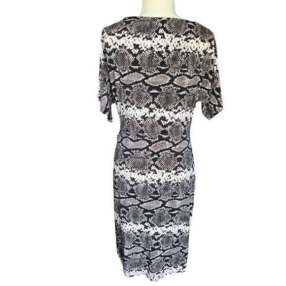 Jones New York Brown Animal Print Dress, Size 10 - Picture 2 of 6